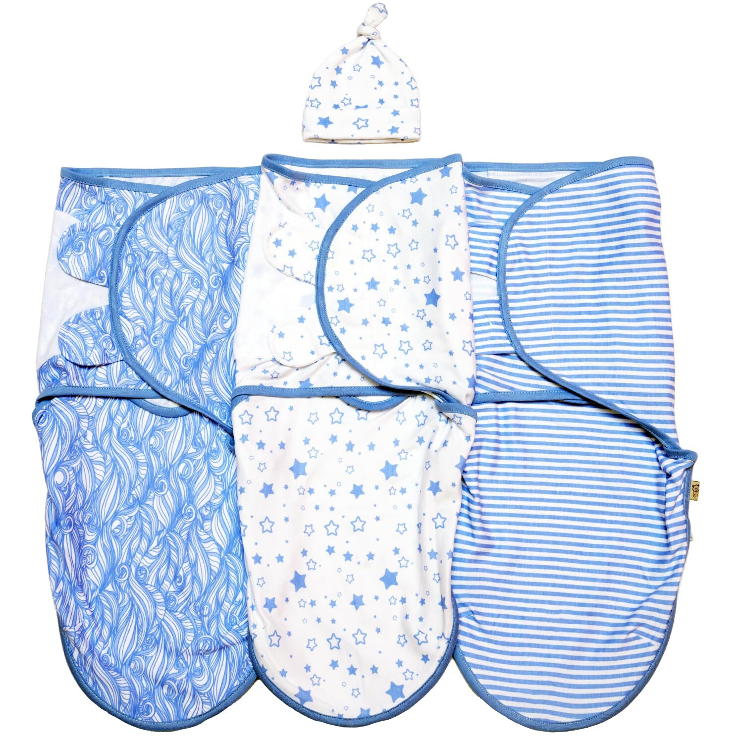 Pack of 3 Baby Swaddle 0-3 Months Sleep Sack 100% Cotton Swaddle Blanket for ...-image