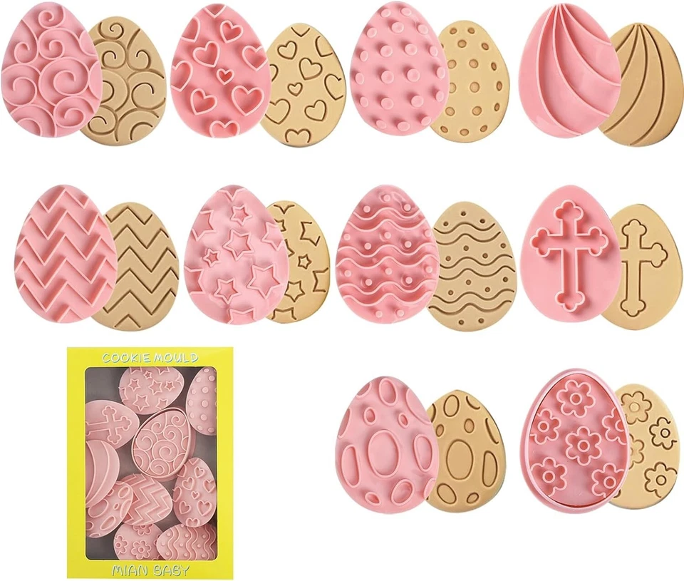 10 teilige Ausstechformen Ostern, Keksausstecher Keksformen Osterplätzchen