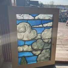 SG5065 Antique Painted and Fired Windows clouded memory 21.5 x 28