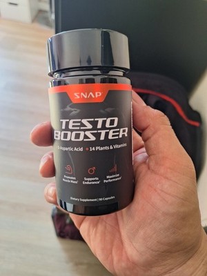 Snap Supplements Testo Booster Dietary Capsules for Men - 21 Count