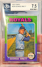 Topps 1975 #228 George Brett Kansas City Royals Rookie Beckett 7.5 Card