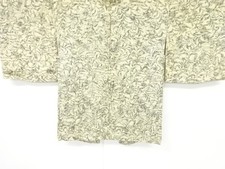 7391979: JAPANESE KIMONO / ANTIQUE HAORI / SILK / KINSHA / FLORAL PLANTS