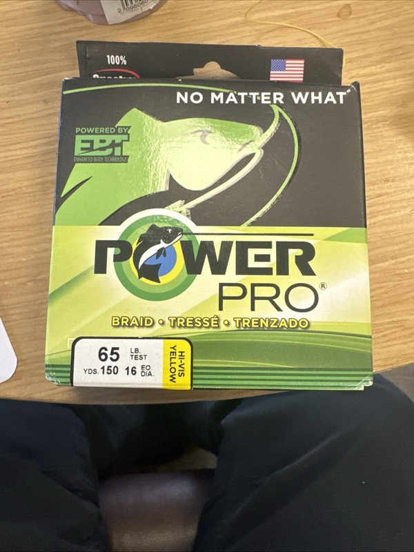 Power Pro 65 Pound 150 Yard Braided High Vis Yellow