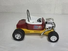 Vintage 1970s Tonka Mini Bucket Pressed Steel Roadster Red & Yellow -Made in USA