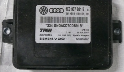 Steuergerät EPB ECU Parkbremse Audi A8 D3 4E 4E0907801B 4E0910801D