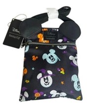 NUEVO CON ETIQUETAS Disney Loungefly Mickey Ghost Calabaza Bandolera Pasaporte Bolso Bruja Halloween