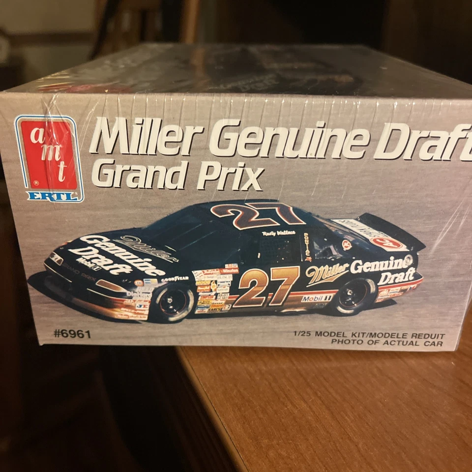 Rusty Wallace #27 Miller Blue Max Racing Grand Prix Amt 1/24 modelo de plástico #6961 Foto 3 de 4