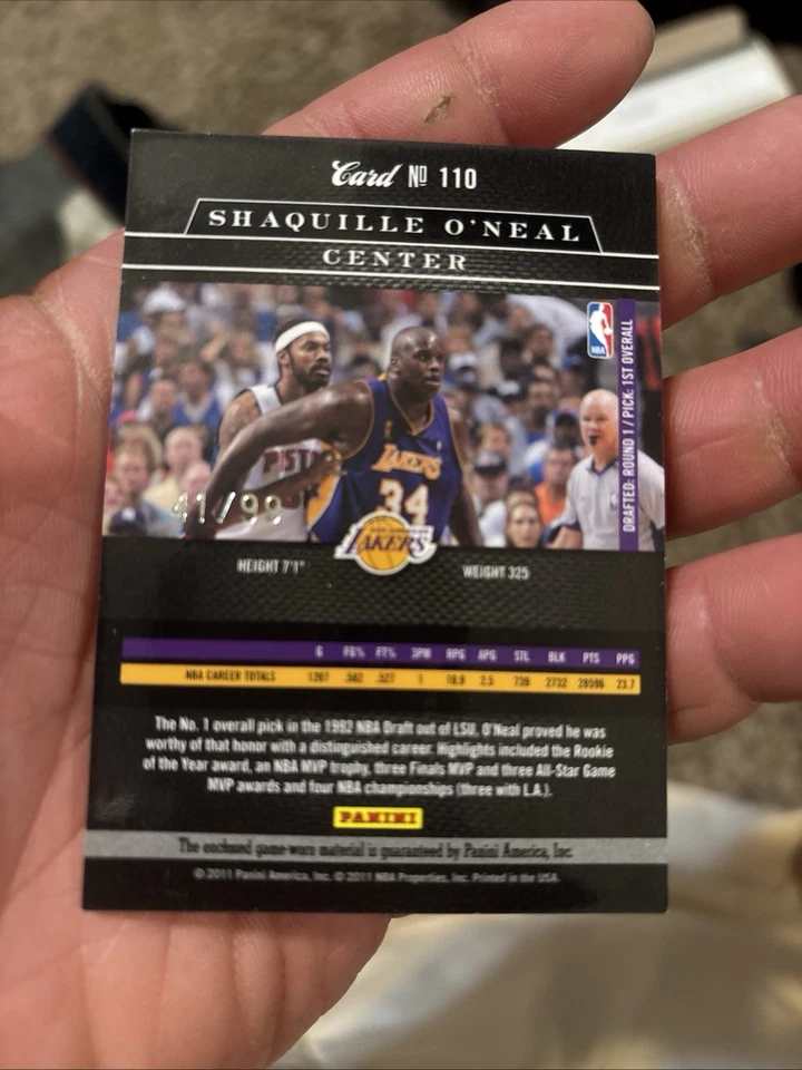 Rare 2010-11 Panini Elite Shaquille O'Neal Black Box Status 41/99 Card - Image 2 of 2