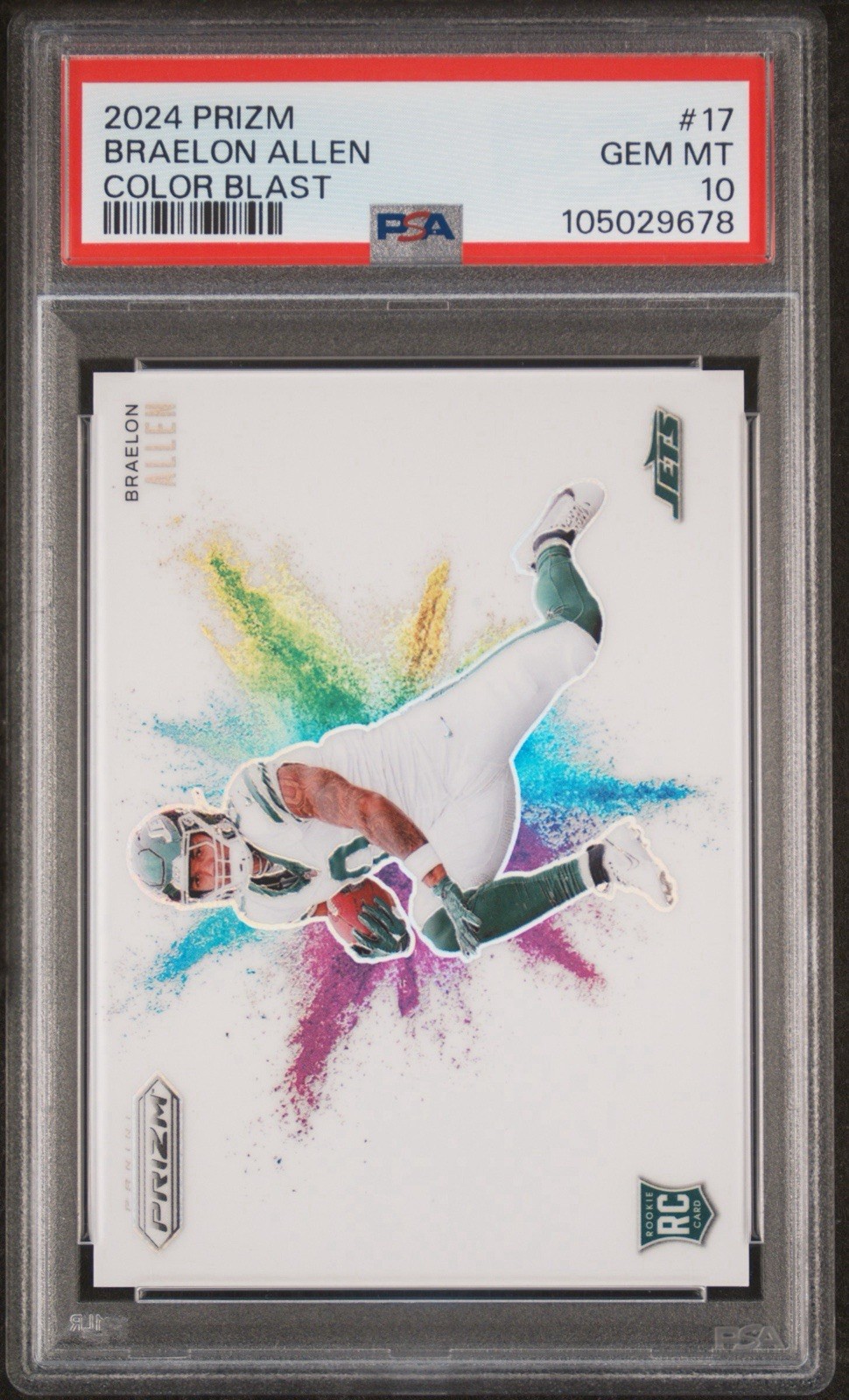 Braelon Allen Panini Prizm Color Blast #17 Base