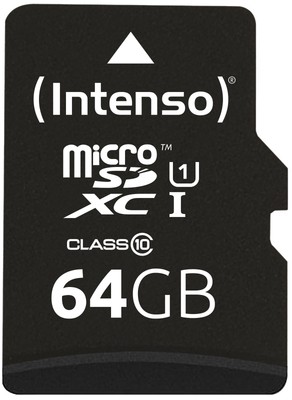 INTENSO 3423490, Micro-SDXC MicroSDXC UHS-1 Klasse 10, 64 GB
