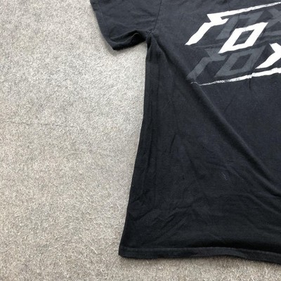 Fox Racing Shirt Mens Medium Black Graphic Tee Motocross FOX Logo