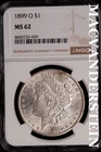 1899-O Morgan Dollar-NGC MS 62 Brilliant Uncirculated #SLM664