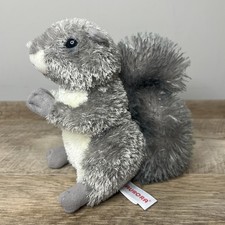 Adorable Aurora Gray Squirrel with Acorn, Bushy Tail 10 Plush Toy or Fall Decor