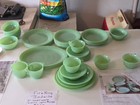 Vintage, Jadeite, Fire King, Jane Ray, Glass, 4 Full Place Settings and Extras — photo 6
