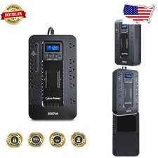 High-Value 850VA UPS 510W Ecologic LCD Battery Backup 12 Surge Protected Outlets