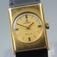 Orologio da donna vintage 1970 Omega Deville Cal.485 manuale oro 20 mm Sunburst