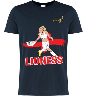 Mens/Womens Organic Cotton T Shirt 'Lioness' England Chloe Kelly. Sizes S - 3 XL
