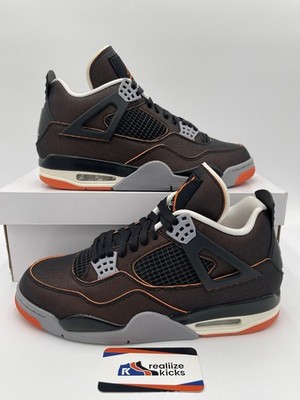 Size 11.5W/ 10M- WMNS Nike Air Jordan 4 Retro Starfish Sail Black CW7183-100 NEW