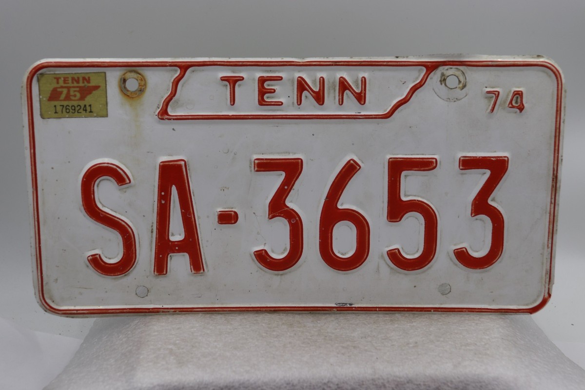 1966-1975 Issue, Expired, Tennessee Joint License Plate SA-3653