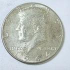 1964 Kennedy Half Dollar 90% Silver Circulated Coin Free Shipping #8844