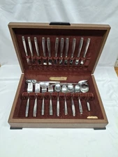 Vintage Rogers Stainless Korea Flateware Set- 68pc - Retro MCM