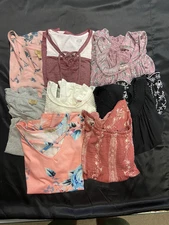Mixed Lot of Girls' Size Small Shirt Bundle 8 Pieces Various Name Brands
