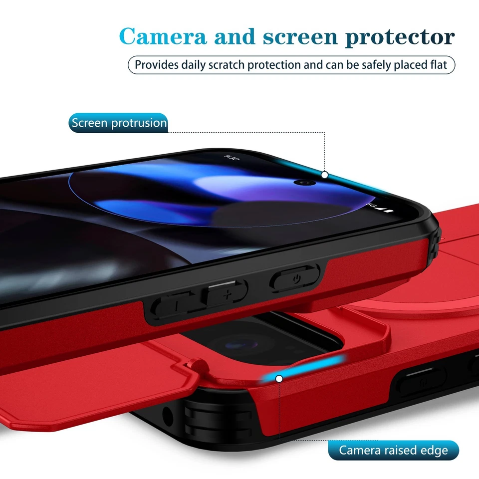 For Google Phone Case 2 in 1 Magnetic Lens Protection Holder Anti Fall Cover - Image 4 of 4