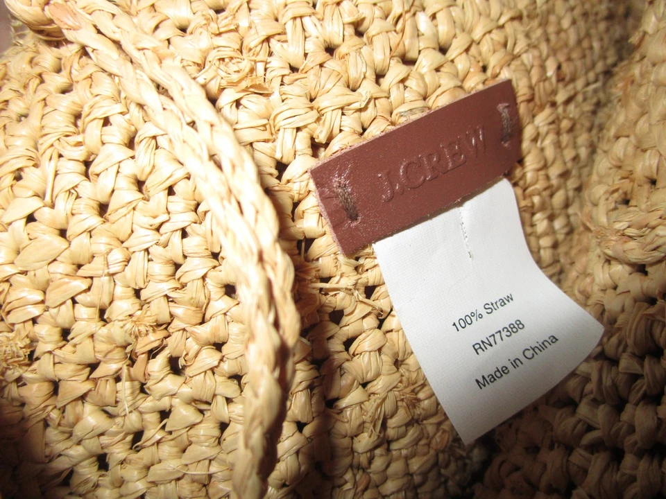 Cartera de paja J.Crew con ribete de conchas de Cowrie Foto 3 de 4