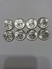 1959  Washington Silver BU Quarter  90% Silver 8 Coins