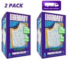 Legendary Foods Protein Pastry - Blueberry 4 Pack | Protein Snack ( 2 PACK)