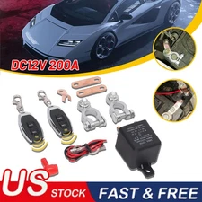 Wireless Dual Remote Car Battery Cut-off Disconnect Relay Isolator Switch 12V