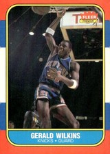 1986-87 Fleer Basketball #122 Gerald Wilkins Rookie Card RC. rookie card picture