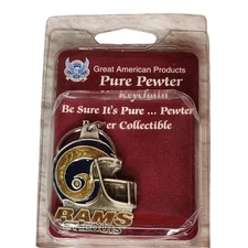 Great American Products Pure Pewter St. Louis Rams Keychain New