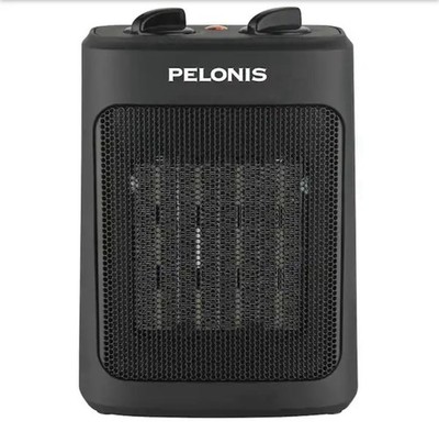 Pelonis Portable Electric Space Heater Black 3 Heat Settings Safety Features