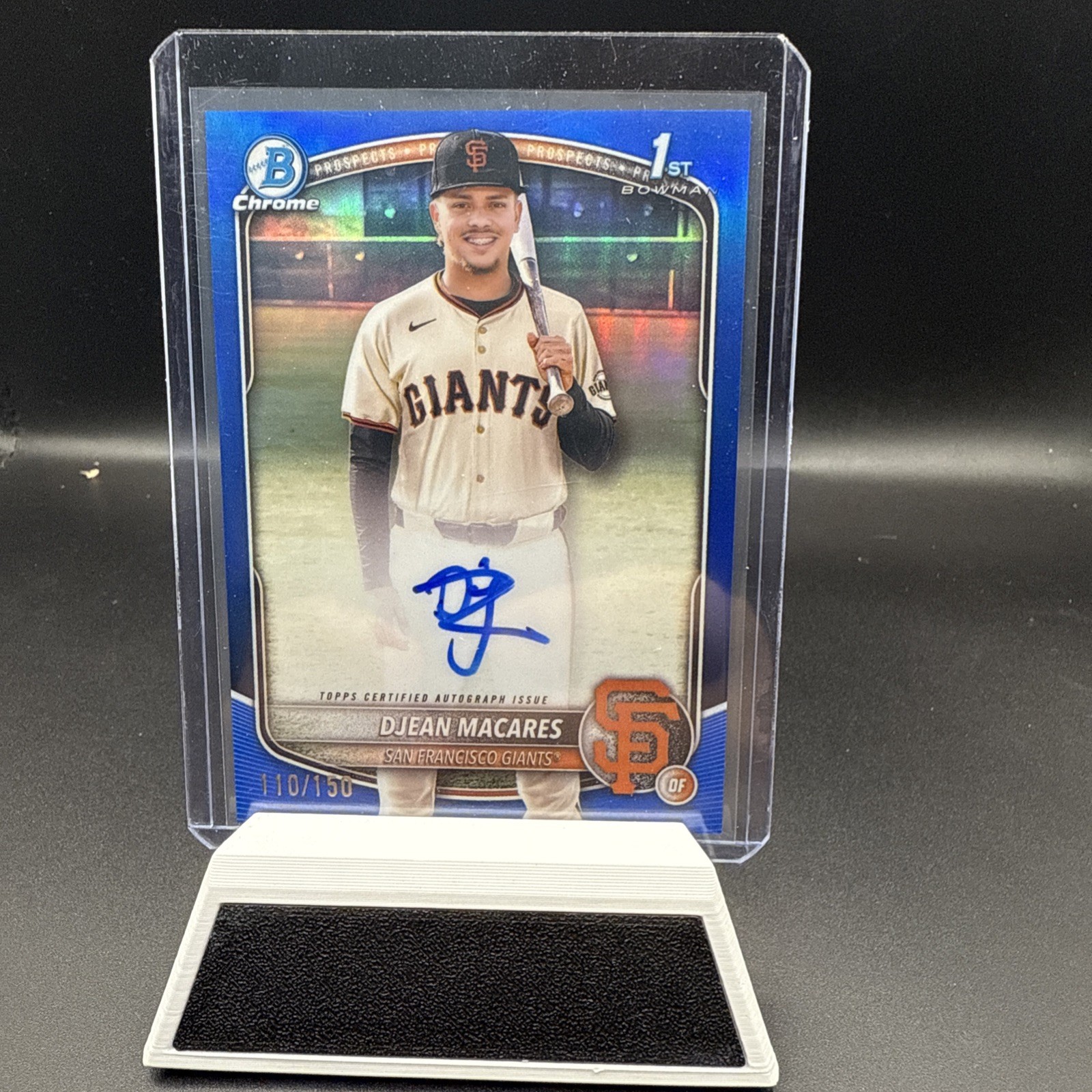 2025 Bowman Chrome #CPA-DM Djean Macares True Blue Refractor Auto /150