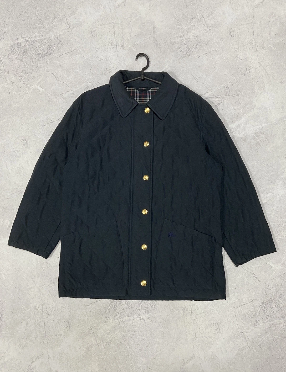 Burberry Prorsum giacca trapuntata vintage zip nova check cappotto casual