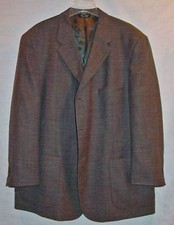 BILL BLASS MENS BROWN TWEED BLAZER SPORTS COAT SIZE 48 REGULAR