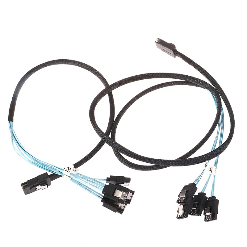 Internal Mini SAS SFF-8087 36P Host to 4 SATA 7P Target Forward Breakout Cable - Image 2 of 4