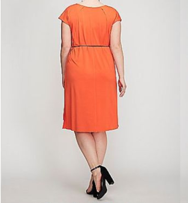 Lane Bryant Orange Soft Crepe A-Line Dress with Tassel Belt Plus Size 18/20  2X | eBay