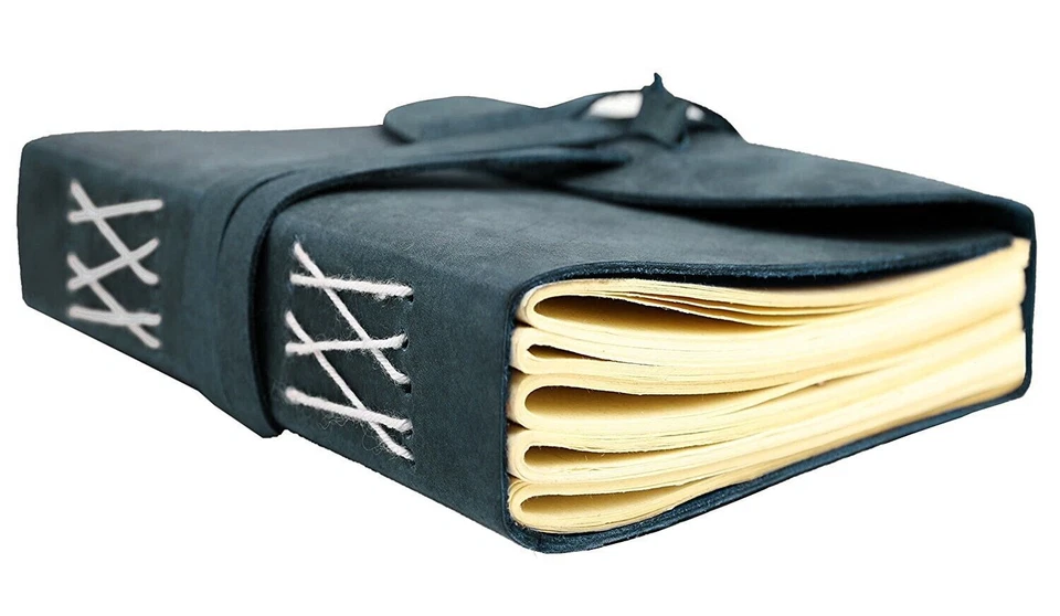 Vintage Leather Bound Diary Travel Memo Notebook Plain Writing Journal Handmade - Image 4 of 4