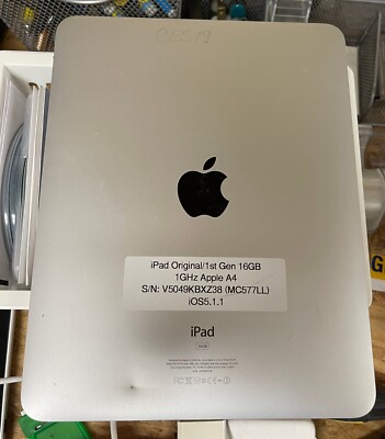 Apple iPad Original/1st Gen 16GB (MC577LL) | eBay
