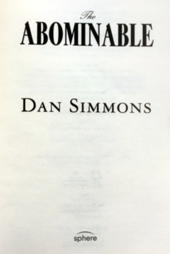 The Abominable by Dan Dimmons 1st 1st Horror SC BRAND NEW - Picture 4 of 9