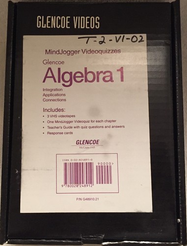 Glencoe MindJogger Videoquizzes Algebra I Kit + Interactive Teachers Edtn CD-Rom - Imagen 1 de 5