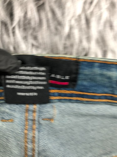 Pantalones de mezclilla ajustados Switch talla 40x34 para hombre tiro medio lavado ácido azul - Imagen 10 de 11