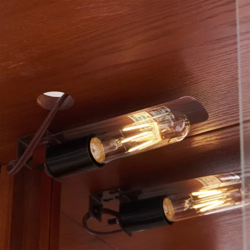 Lighted Curio Cabinet Corner Display Cabinet w/ Adjustable Glass Shelves - Picture 9 of 40