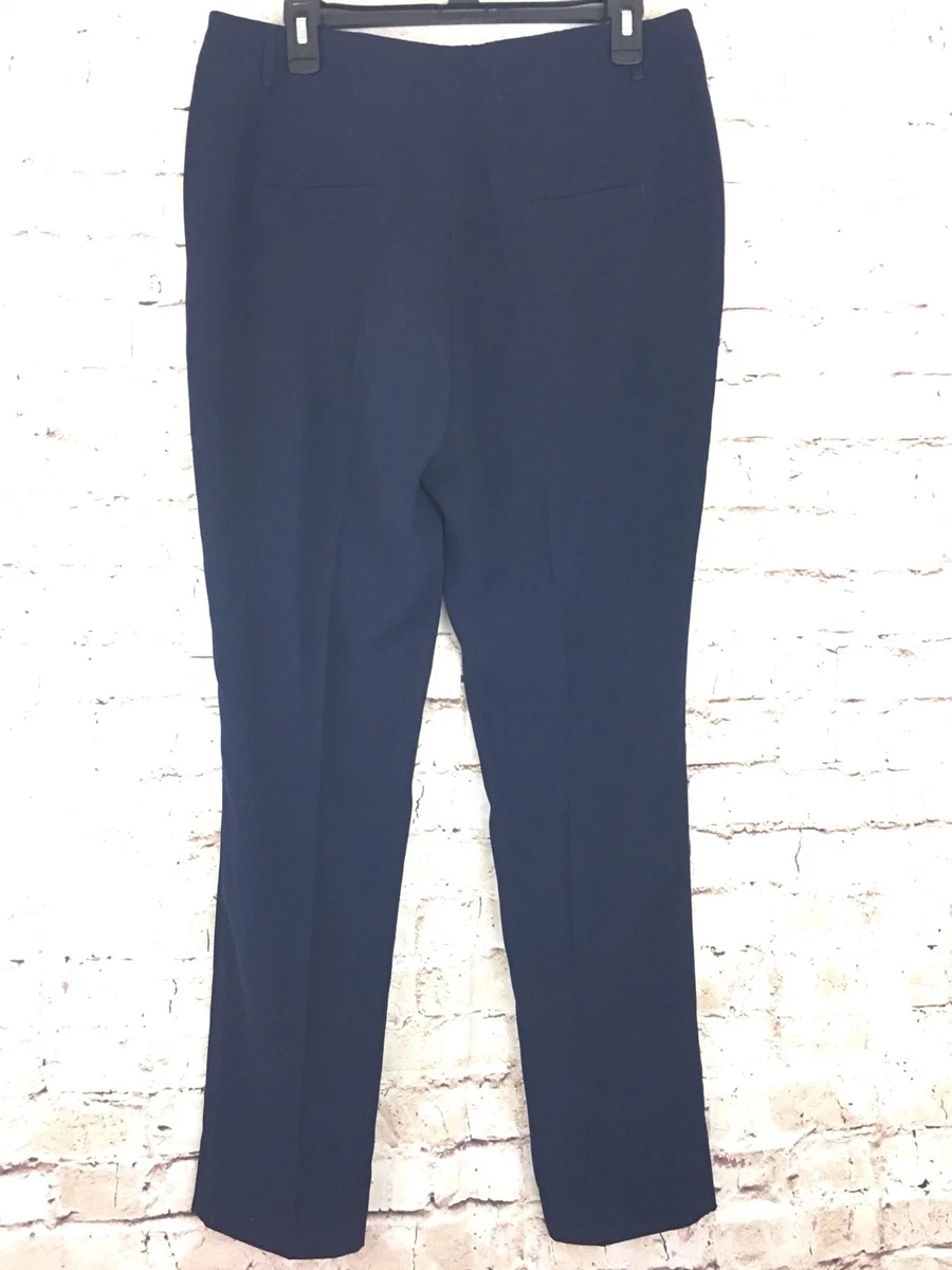 Womens navy blue skinny dress pants discount