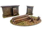 15mm/1:100th FDM Eastern Front Out Buildings and Lumber Pile