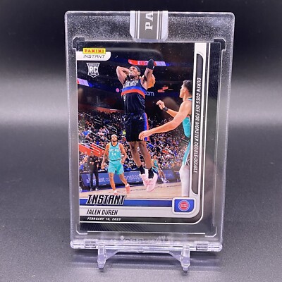 #1/1!  2022-23 Panini Instant Black Jalen Duren RC Detroit Pistons Rookie #110