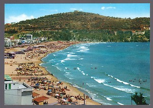 Dettagli Su Gaeta Latina Cartolina Spiaggia Di Serapo Fg N Ed G A