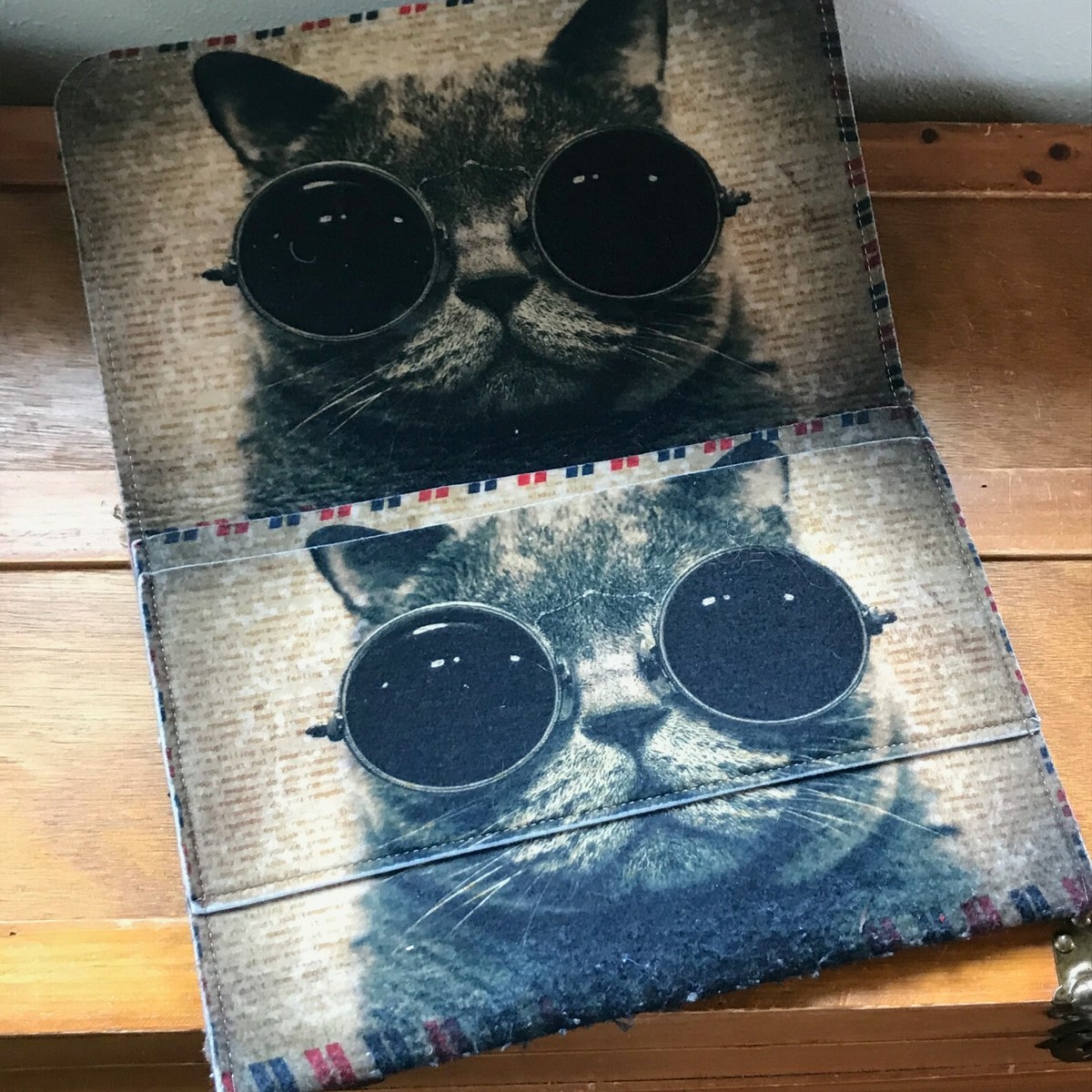 Sacoche De Protection Pour Tablette/ordinateur - Motif Chat Groovy - Tissu, Fermeture élastique Noire